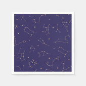 Celestial Gold Star Solareclipse Theme Serviette (Vorderseite)