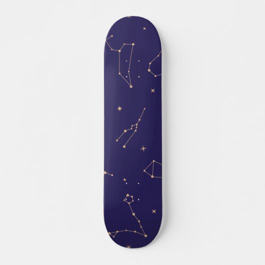 Celestial Gold Star Solareclipse Theme Skateboard (Vorne)