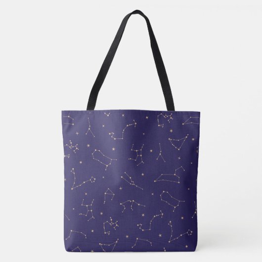 Celestial Gold Star Solareclipse Theme Tasche (Vorderseite)