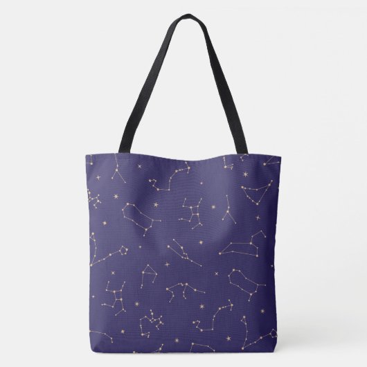 Celestial Gold Star Solareclipse Theme Tasche (Rückseite)