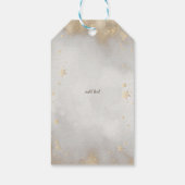 Celestial Gold Stars Floral Moon Geschenkanhänger (Rückseite)