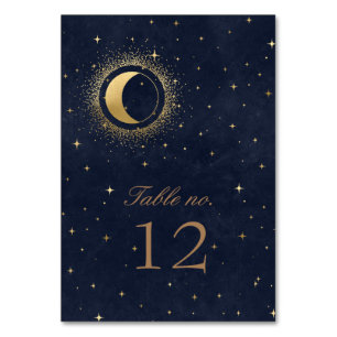 Celestial Gold Stars Hochzeiten Tischnummer