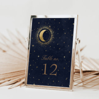 Celestial Gold Stars Hochzeiten Tischnummer