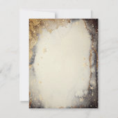 Celestial Gold Stars Moons Dark Einladung (Rückseite)