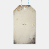 Celestial Gold Stars Moons Dark Geschenkanhänger (Rückseite)