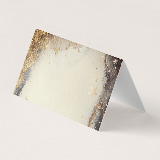 Celestial Gold Stars Moons Dark Visitenkarten (Rückseite)