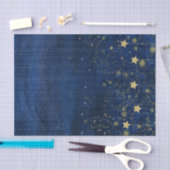 Celestial Gold Stars Sparkle Night Sky Kundengesch Seidenpapier (Handwerk)