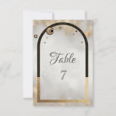 Celestial Gold Sun and Moon Galaxy Einladung (Vorderseite)