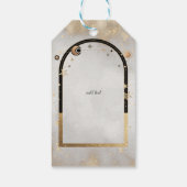 Celestial Gold Sun and Moon Galaxy Geschenktasten Geschenkanhänger (Rückseite)