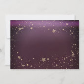 Celestial Gold Sun and Moon Stars Burgundy Save The Date (Rückseite)