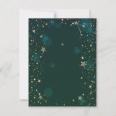 Celestial Gold Sun and Moon Stars Green Einladung (Rückseite)