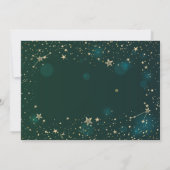 Celestial Gold Sun and Moon Stars Green Save The Date (Rückseite)