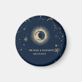 Celestial Gold Sun and Moon Stars Magnet (Vorne)