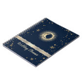 Celestial Gold Sun and Moon Stars Notizblock (Linke Seite)