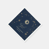 Celestial Gold Sun and Moon Stars Serviette (Ecke)