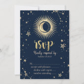 Celestial Gold Sun and Moon Stars UAWG Einladung (Vorderseite)