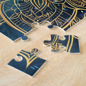 Celestial Gold Sun Mandala Spirituelle Stars Galax Puzzle (Seite)