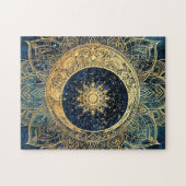 Celestial Gold Sun Mandala Spirituelle Stars Galax Puzzle (Horizontal)
