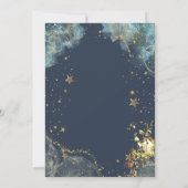 Celestial Gold Sun Moon Gold Glitzer Baby Dusche Einladung (Rückseite)