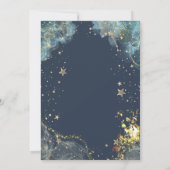 Celestial Gold Sun Moon Gold Glitzer Einladung (Rückseite)