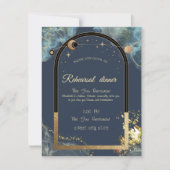 Celestial Gold Sun Moon Gold Glitzer Einladung (Vorderseite)