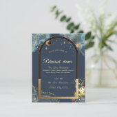 Celestial Gold Sun Moon Gold Glitzer Einladung (Stehend Vorderseite)