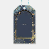 Celestial Gold Sun Moon Gold Glitzer Geschenkanhänger (Rückseite)