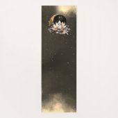 Celestial Gold Sun, Moon Lotus Night Sky Yogamatte (Rückseite)