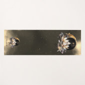 Celestial Gold Sun, Moon Lotus Night Sky Yogamatte (Vorderseite (Horizontal))