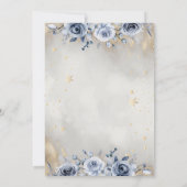 Celestial Gold Sun,Moon Rose Sterne UAWG Einladung (Rückseite)