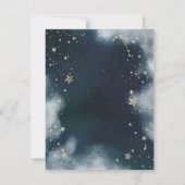 Celestial Gold Sun, Moon, Stars Lotus Night Sky Einladung (Rückseite)