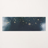 Celestial Gold Sun, Moon, Stars Night Sky Yogamatte (Rückseite (Horizontal))