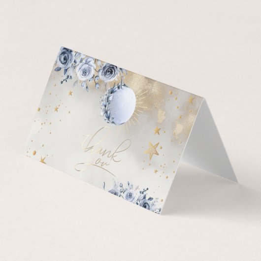 Celestial Gold Sun Moon Stars Rose Night Sky Visitenkarten (Vorderseite)