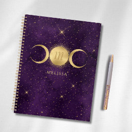 Celestial Gold Triple Moon Lila Monogram Planer