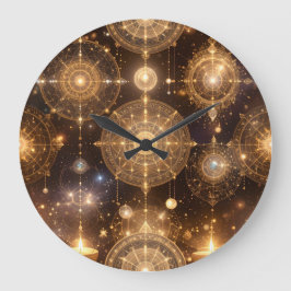 Celestial Gold Verzierte Muster Wall Clock Große Wanduhr