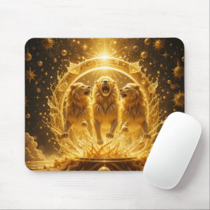 Celestial Golden Lions Mousepad