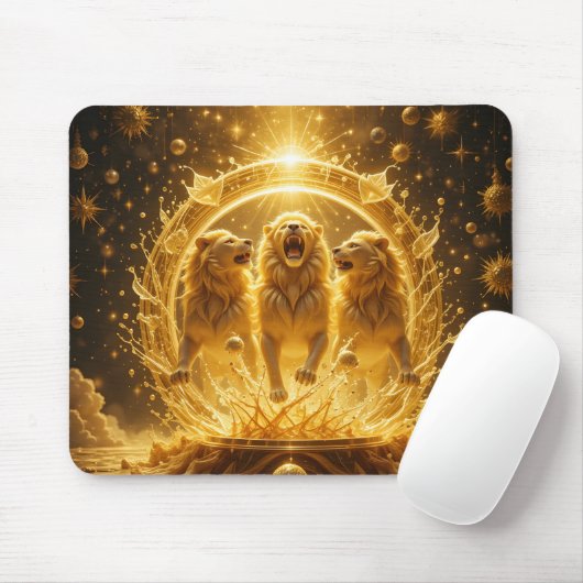 Celestial Golden Lions Mousepad (Mit Mouse)