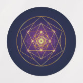 Celestial Golden Mandala — Balance in the Infinite Etiketten (Design 2)