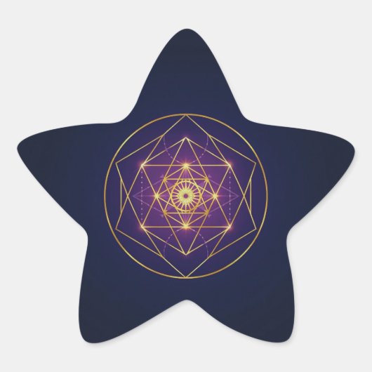 Celestial Golden Mandala — Balance in the Infinite Stern-Aufkleber (Vorderseite)