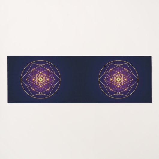 Celestial Golden Mandala — Balance in the Infinite Yogamatte (Rückseite (Horizontal))
