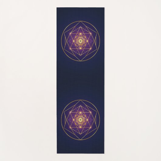 Celestial Golden Mandala — Balance in the Infinite Yogamatte (Vorderseite)