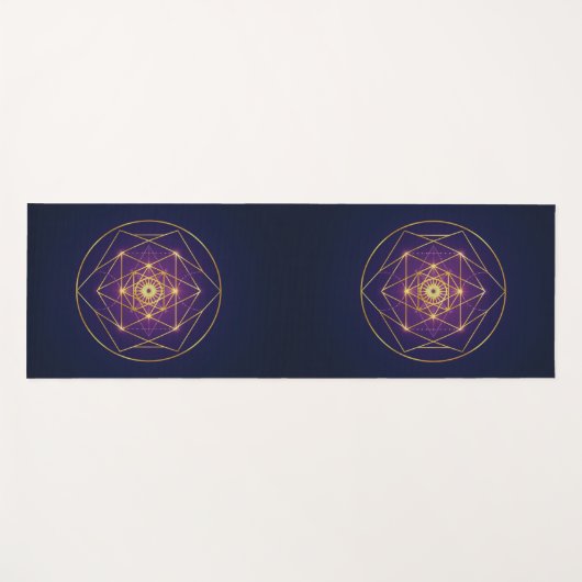 Celestial Golden Mandala — Balance in the Infinite Yogamatte (Vorderseite (Horizontal))