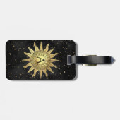 Celestial Golden Sun Gepäckanhänger (Rückseite horizontal)