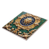 Celestial Golden Sun Plaque Fliese (Seite)