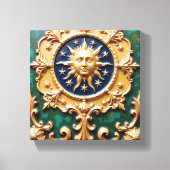 Celestial Golden Sun Plaque Leinwanddruck (Vorderseite)