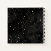 Celestial Golden Sun Spiral Notebook Notizblock (Rückseite)