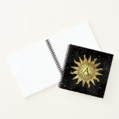 Celestial Golden Sun Spiral Notebook Notizblock (Innenseite)