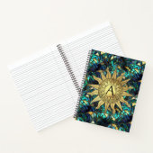 Celestial Golden Sun Spiral Notebook Notizblock (Innenseite)