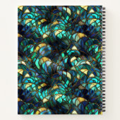 Celestial Golden Sun Spiral Notebook Notizblock (Rückseite)