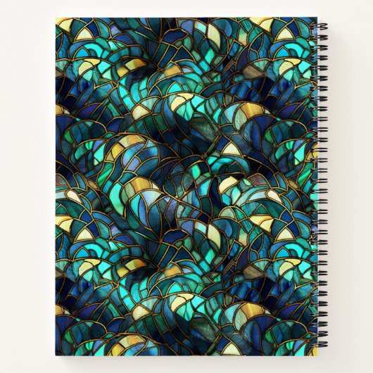Celestial Golden Sun Spiral Notebook Notizblock (Rückseite)